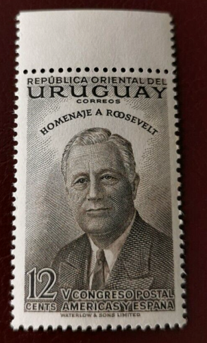 Uruguay: 1953 Franklin D. Roosevelt 12 C. Collectible Stamp. - Picture 1 of 1
