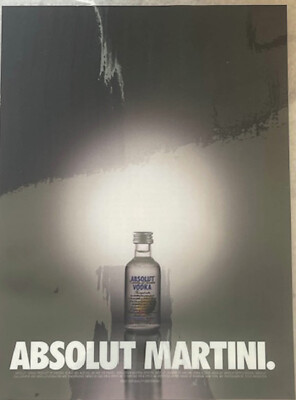 ABSOLUT MARTINI 1999 Vodka Artwork Original Vintage PRINT AD