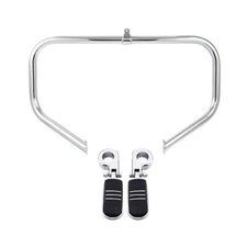 1-1/4" Engine Guard Crash Bar w/Highway Foot Pegs Fit For Harley Touring 2009-up