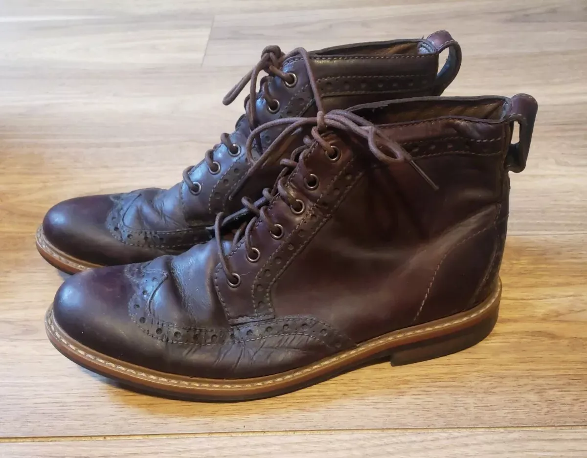 Clarks brogue cheap boots