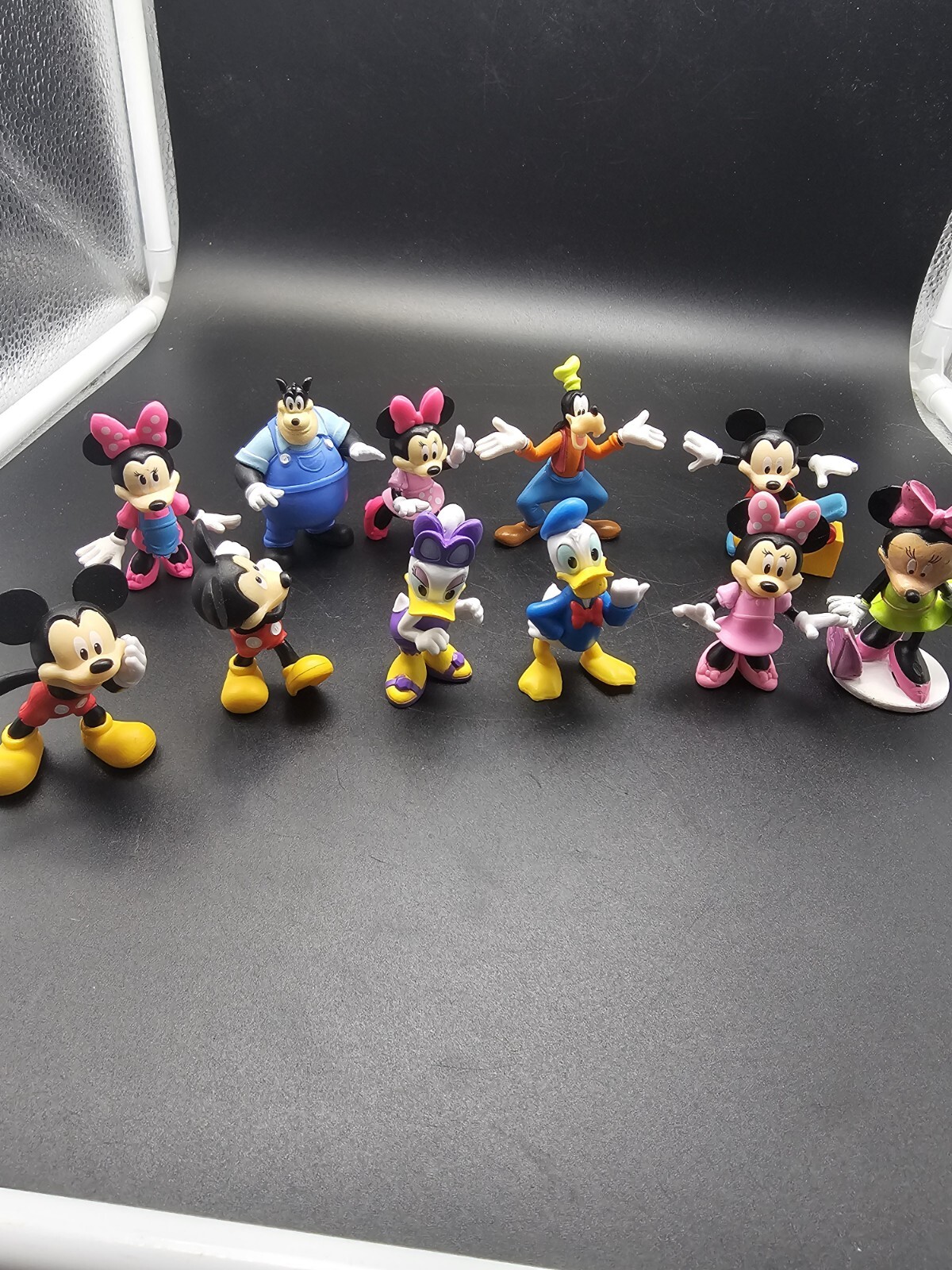 Disney Mickey Minnie Daffy Pete PVC Cake Topper Figures 2-3 Inch Lot of 11 Toys