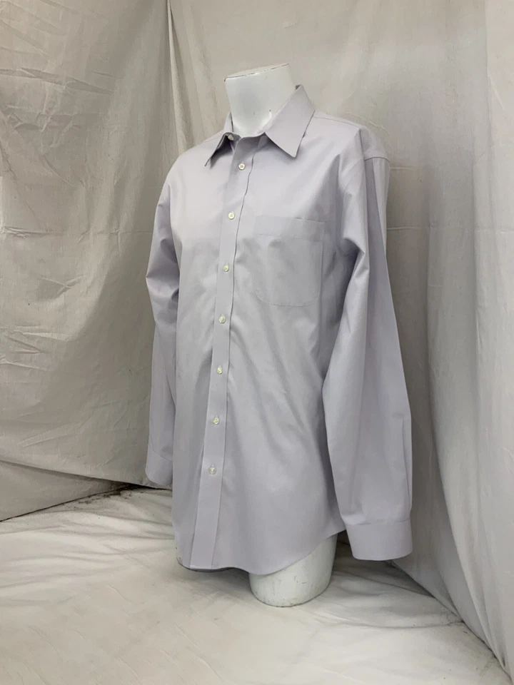 Jos A Bank Dress Shirt 16 35 Purple 100% Cotton Tailored Fit YGI O2-312 - Image 4 of 4