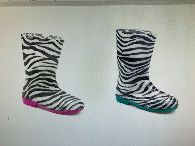 Gummistiefel Regenstiefel  Zebra Rosa oder Türkis Sohle Größen: 27 28 29 30 31