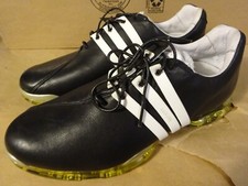 Adidas Black White Adipure ClimaProof Golf Shoes  Mens Size 8.5 - New