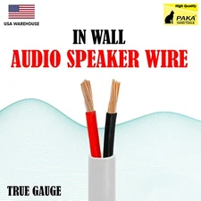 328 ft In Wall Audio Speaker Cable Wire  10/2 AWG Gauge 2 Conductor Bulk White