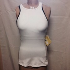 Fila Platinum Halter Tank White/Black TW151HW9 NWT