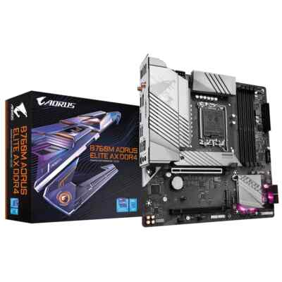 GIGABYTE B760M AORUS ELITE AX D4 WIFI DDR4 Motherboard Intel B760 LGA1700 M-ATX