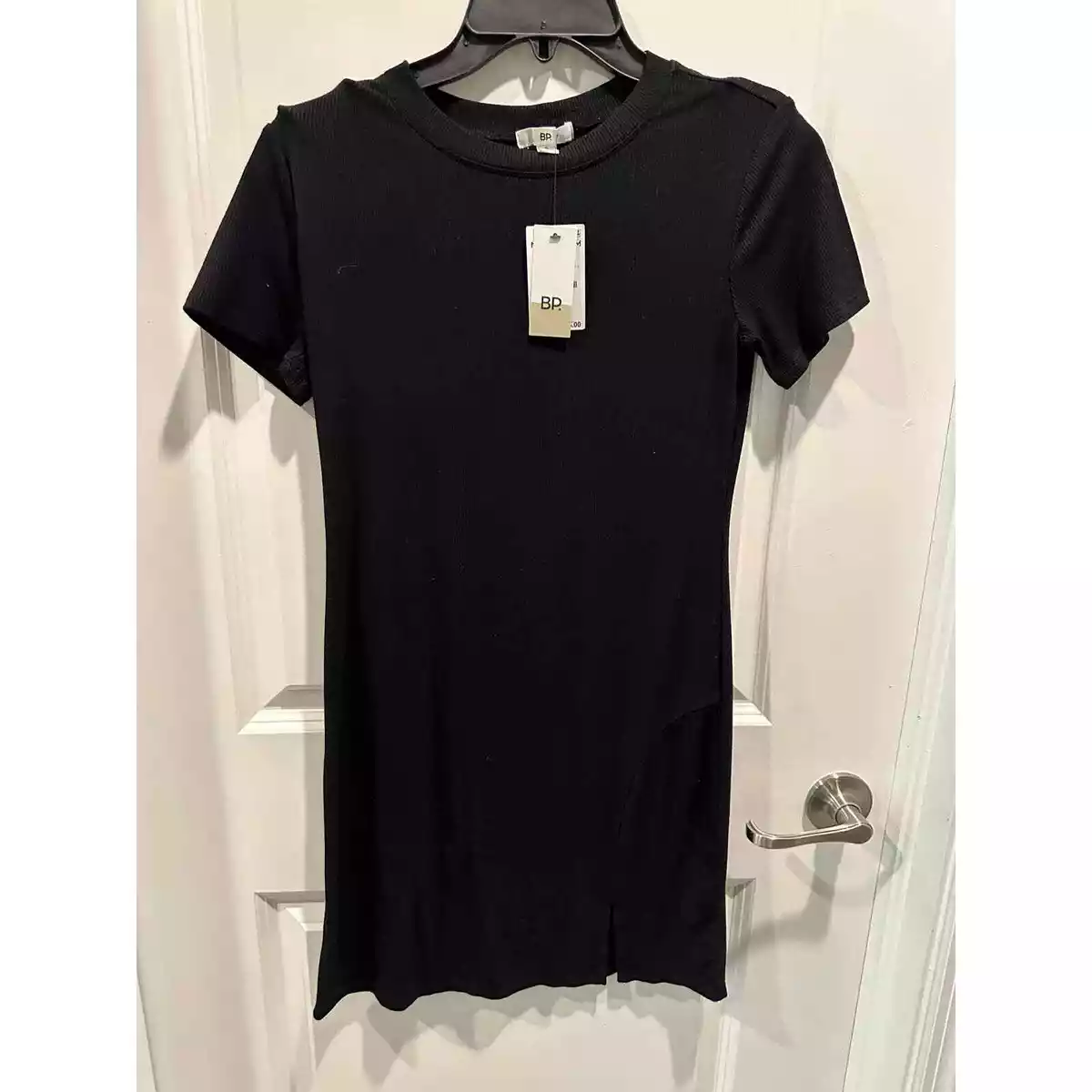 Black tight t shirt dress cheap