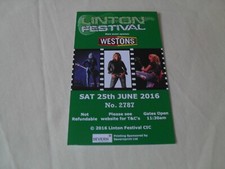 SUZI QUATRO - Linton Festival 2016 used ticket CAN THE CAN, 48 Crash, etc.