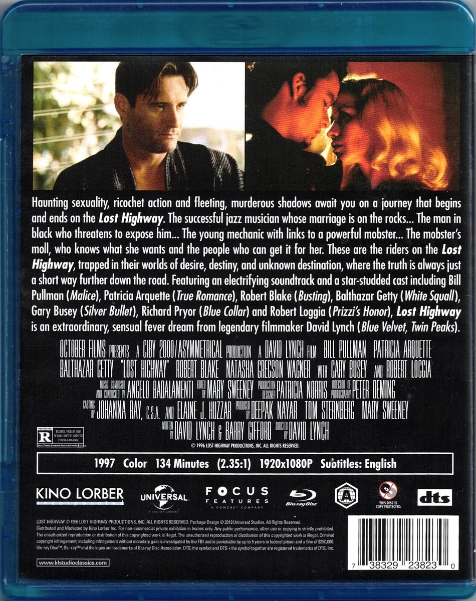 a DAVID LYNCH film LOST HIGHWAY Blu-Ray Patricia Arquette BILL