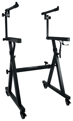 Rockville Z45W Z-Style 2-Tier Keyboard Stand+Wheels Fits Nektar Impact LX88+