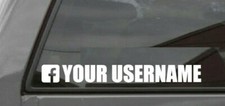 2x CUSTOM YOUR USER NAME FACEBOOK VINYL DECAL STICKER 