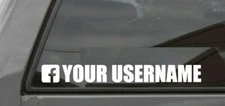 2x CUSTOM YOUR USER NAME FACEBOOK VINYL DECAL STICKER 