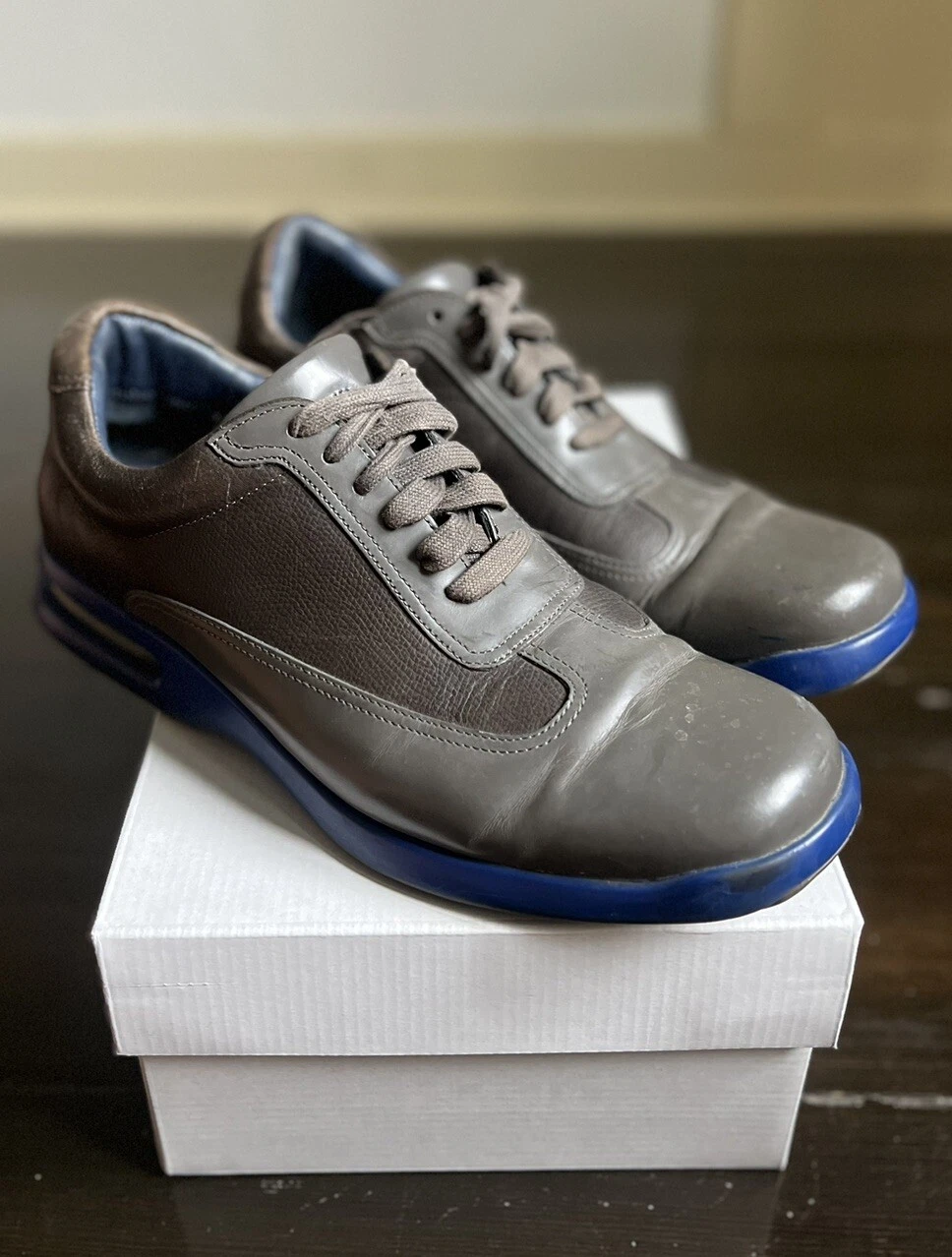 NIKE Scarpe basse Oxford Oxford taglia 11 Cole Haan X N i k e Air Connor marrone blu in pelle