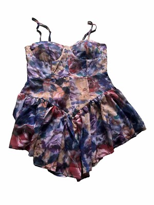 Cider Size L Bodysuit Assymetrical Length 29/35  Padded Zip Poly Spandex #2700