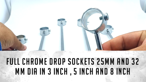 Heavy Duty Drop Socket For Walk In Wardrobe Chrome Tubing Hanging Rail System - Video 1 of 1