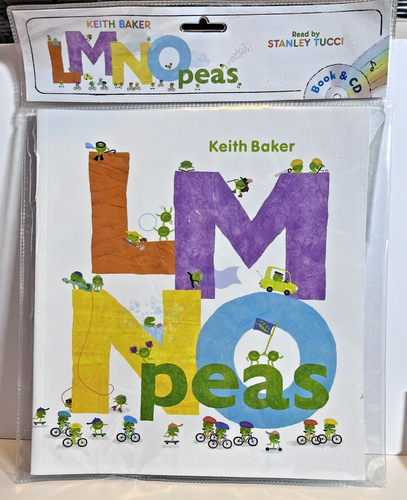 LMNO Peas Book & CD Set Keith Baker Stanley Tucci Simon & Schuster Peas ...