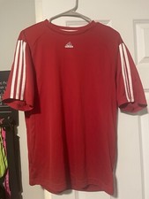 ADIDAS Mens Climalite T-Shirt Top Medium Red BX21 Soccer