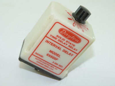 Dayton 6X605F Time Relay 3-300 SEC 10a 120v Used