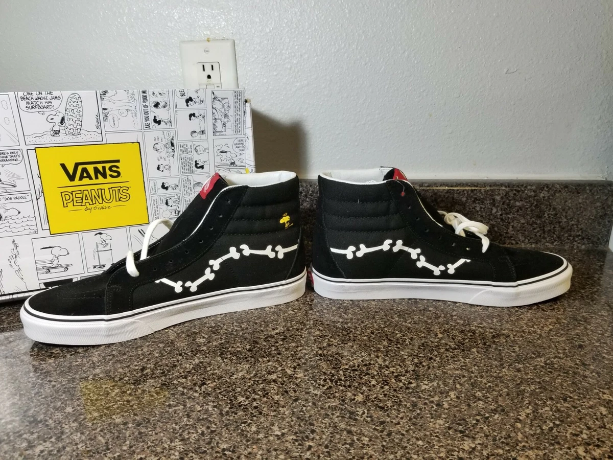 VANS Sk8-Hi Reissue x Peanuts Snoopy Bones 2017 Men's US Size 12 Skate DS Shoes