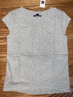 NWT Gap Kids Girl's Gray Knit Hi Lo Shirt Top Sz XL 12 Yrs