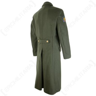 ジャケット・アウター Done FRENCH MILITARY BALMACAAN COAT ovy Genuine French Military Rain Coat Army Trench coat Olive