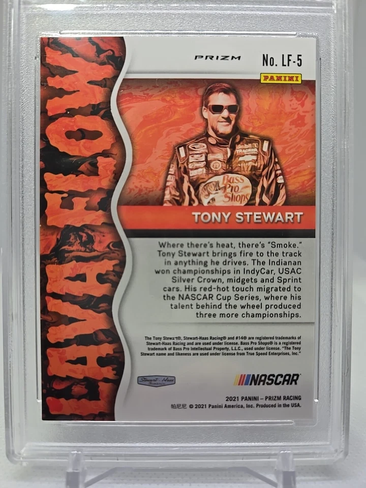 2021 Prizm Tony Stewart Lava Flow SSP #LF-5 Case Hit Golden Grading MINT 9 L👀k! - Image 4 of 4