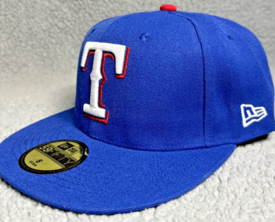 Texas Rangers Fitted Hat 7 3/4 Blue Cap New Era World Series Champ Seager Garcia