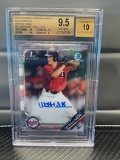 MATT WALLNER BOWMAN CHROME REFRACTOR  1ST AUTO AUTOGRAPH 135/499 BGS 9.5 GEM