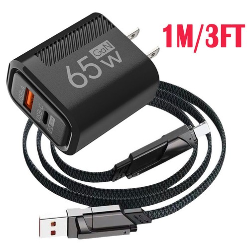 100W 4 in1 Super Fast Charging Cable & Wall Charger For Samsung S24 S23 S22 S21 - Photo 18 sur 19