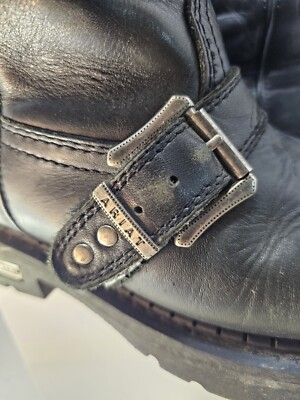 Ariat Metal Mounts Alloy H2O Black Motorcycle Boots Men Size: 8.5 EE Ariat Metal Mounts Alloy H2O Black Motorcycle Boots Mens Sz  main image 4