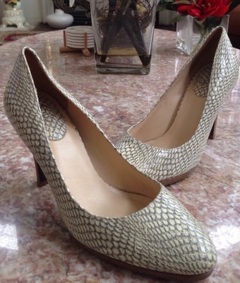 cream closed toe heels