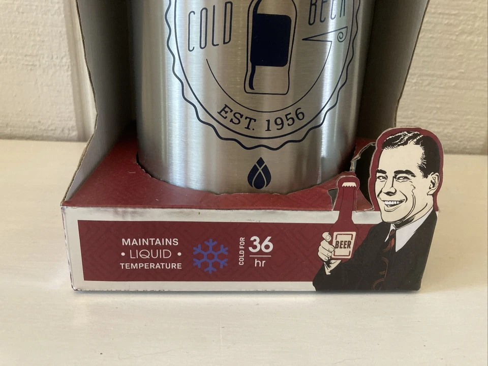 Barril de cerveza de calidad de acero inoxidable plateado para sorber maná sin botella 64 oz Foto 3 de 4