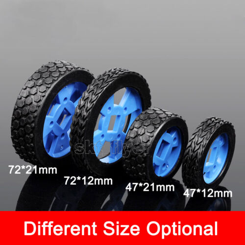 2pcs 70/47mm Rubber Car Tire Toy Wheels Model For Robotic Car Model Toy DIY - Picture 2 of 7