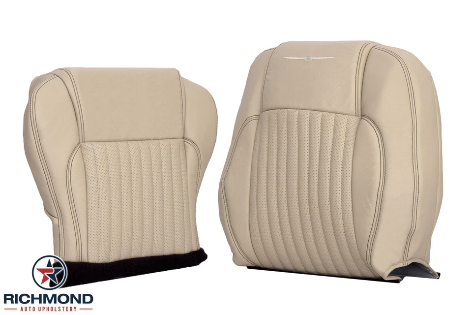 Ford Thunderbird T-Bird 2004-2005 - Cubiertas de asiento de cuero completas del lado del conductor tostado Foto 2 de 4