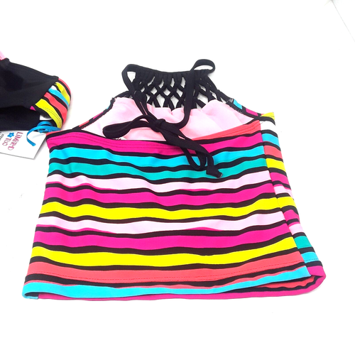 Limited Too Girls Kids 3 Piece Bathing Swimsuit Bikini Set Size XS 5/6 NWT - Picture 8 of 12