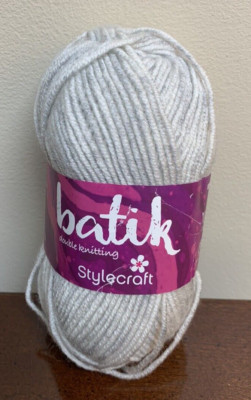 New - Stylecraft Batik Yarn Soft DK Full Twist 50g - Color 1917 Silver