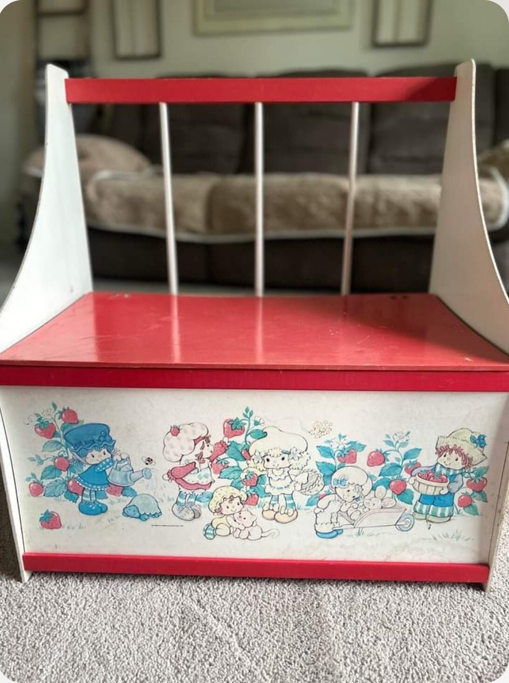 VTG Strawberry Shortcake Kids Furniture 1980s FREE SHIPPING Shelf Toybox Mirror eBay
