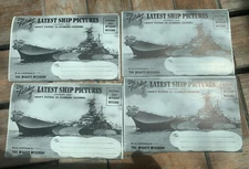 RARE VINTAGE WW2 1945 "LATEST SHIP PICTURES" 16 SHIP PHOTO POSTCARD SET - MINT!