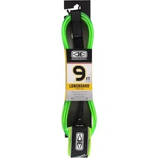 Ocean Earth Regular Moulded Lime Longboard Surfboard Leash - 9'