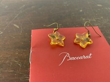 Earring Flower Orange in Baccarat Crystal