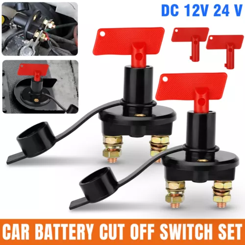 2X Battery Isolator Disconnect Cut Off Power Kill Switch for Car Truck Boat ATV - Picture 1 of 9
