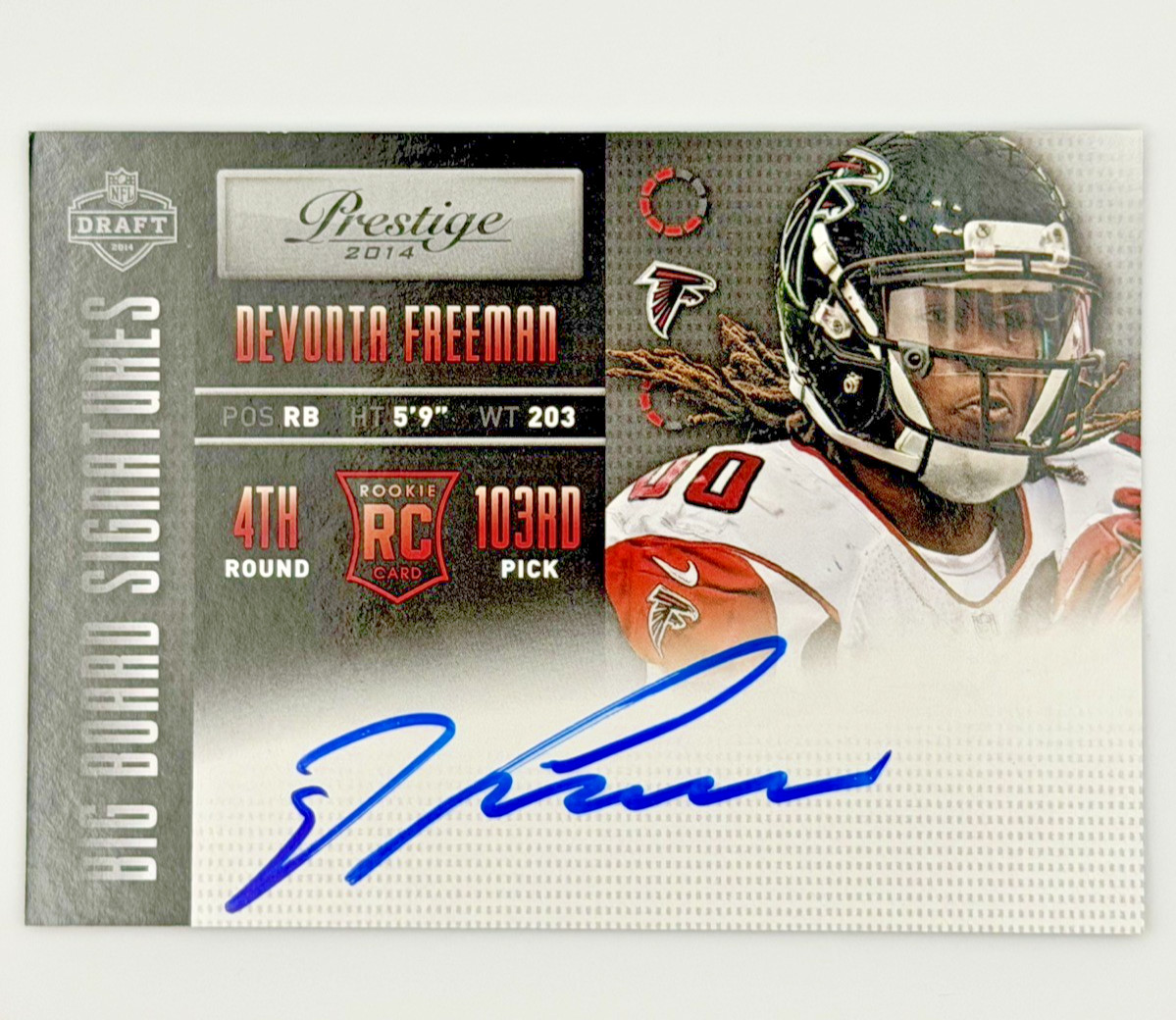Devonta Freeman Panini Prestige Draft Big Board Signatures #25 Base