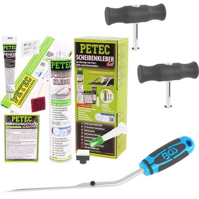BGS AUTOGLAS MONTAGESATZ SCHNEIDEDRAHT-SET + SCHEIBENKLEBER-SET 310 ml