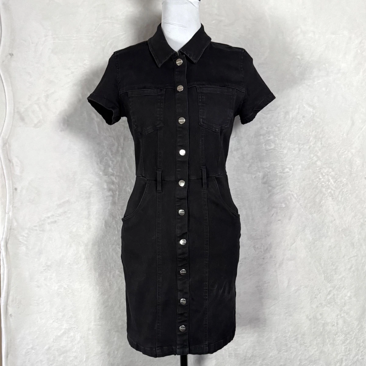 Denim Bodycon Dresses Black for sale | eBay