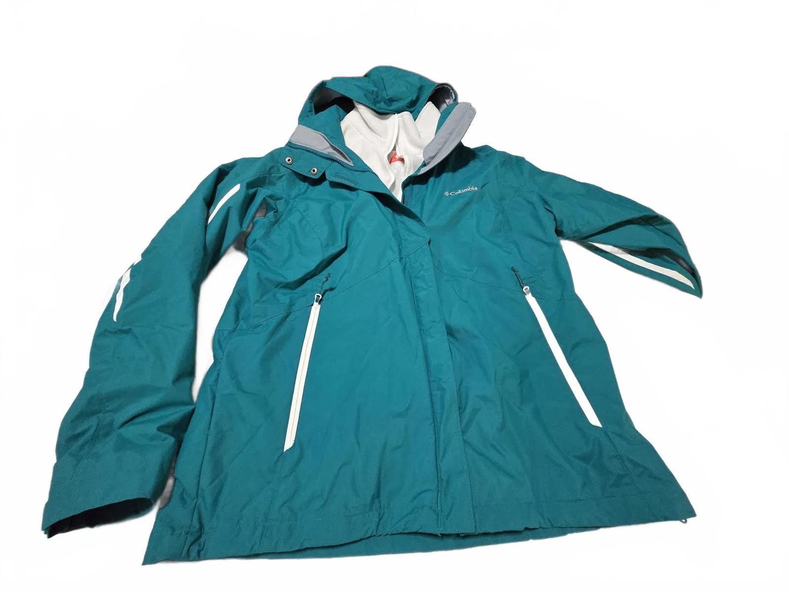 Columbia Waterproof Outdoor Jacket Teal Blue Size Medium