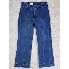 PILCRO High Rise Cropped Flare Jeans Dark Wash Size 27