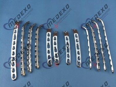 Locking Distäl Humerús Plates L & R 3 to 12 Holes & LCP Screw-(112 Pcs) Steel