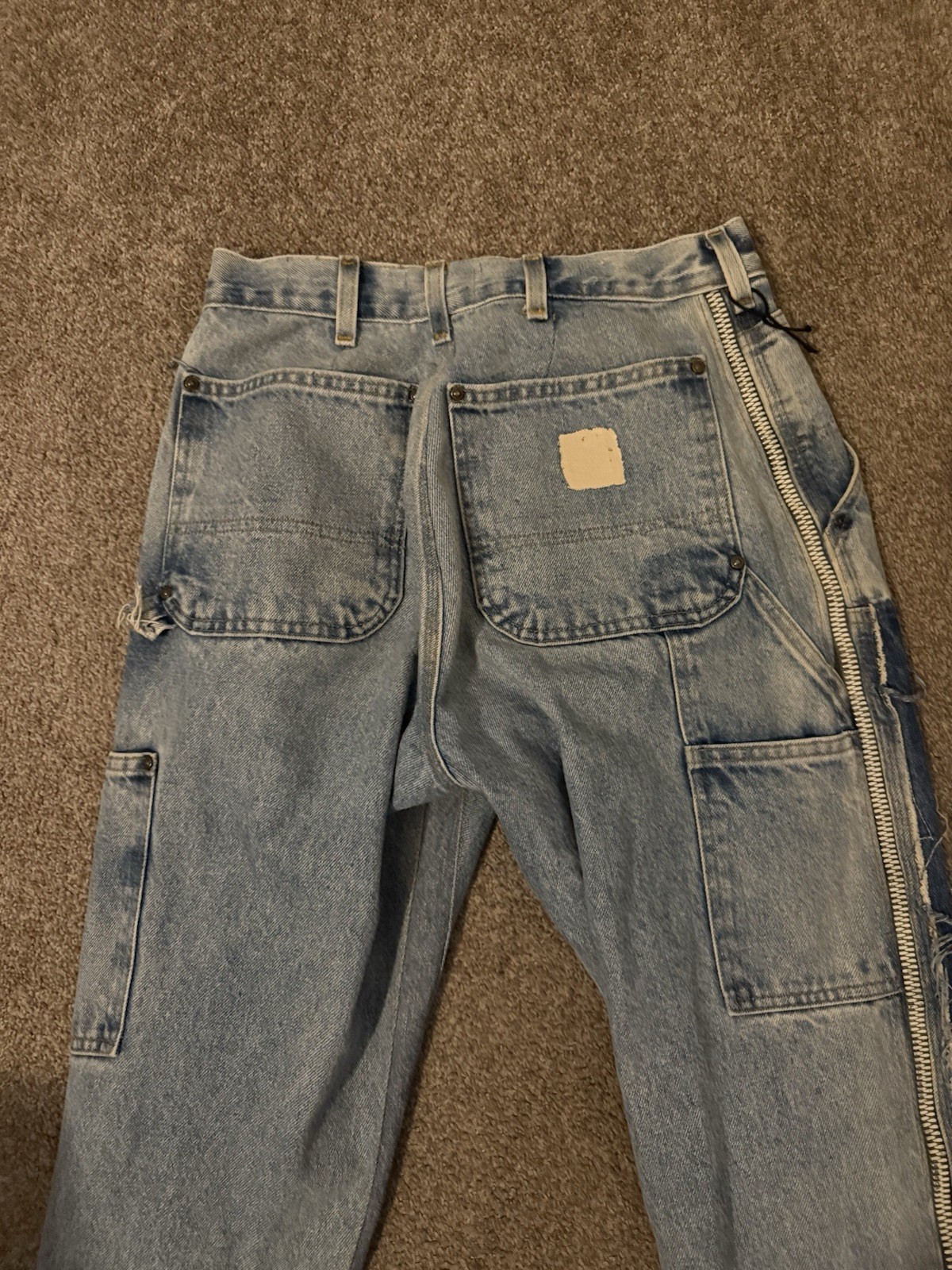 Gallery Dept. Patchwork Flared Denim Jeans Blue Z… - image 9