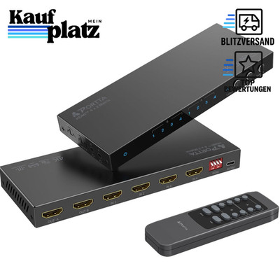 HDMI Matrix 4x2 4K 60Hz, 4 Eingänge 2 Ausgänge mit Audio Extractor